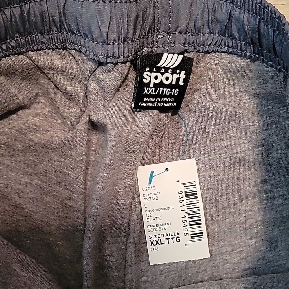 Childrens place grey active elastic waist wind pants xxl